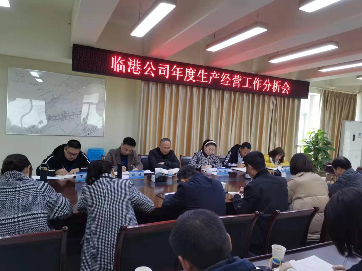 集團公司領導參加臨港公司生產(chǎn)經(jīng)營工作分析會